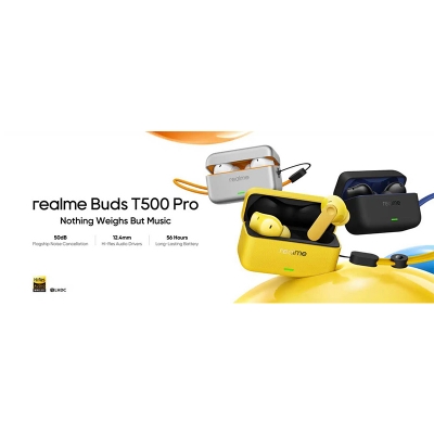 Picture of Realme Buds T500 Pro ANC TWS Earbuds-Black