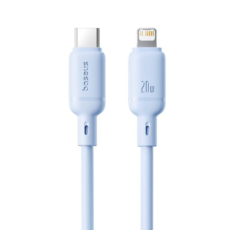 Picture of Baseus Cable For Iphone 14 13 12 11 Series Type-c to Lightning PD 20W Silky Series Fast Charging Galaxy-sky blue
