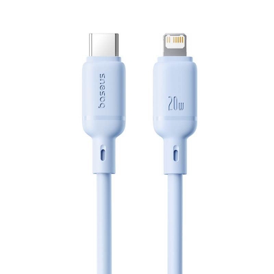 Picture of Baseus Cable For Iphone 14 13 12 11 Series Type-c to Lightning PD 20W Silky Series Fast Charging Galaxy-sky blue