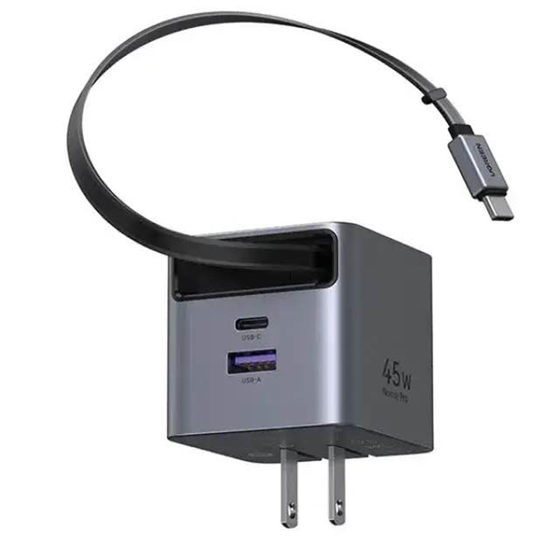 Picture of UGREEN X615 65W /45WGaN Fast Charger with Retractable USB-C Cable 65826-65W Black