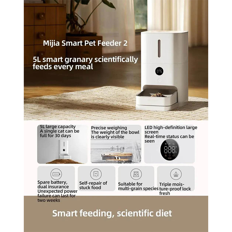 Picture of Xiaomi Mijia Smart Pet Feeder 2 HD-Large Screen-2.5 kg