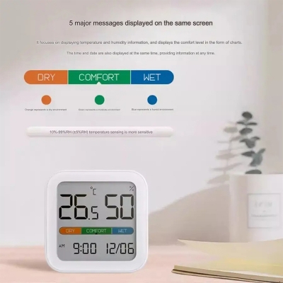 Picture of Xiaomi MIIIW Comfort Temperature and Humidity Clock S210-White