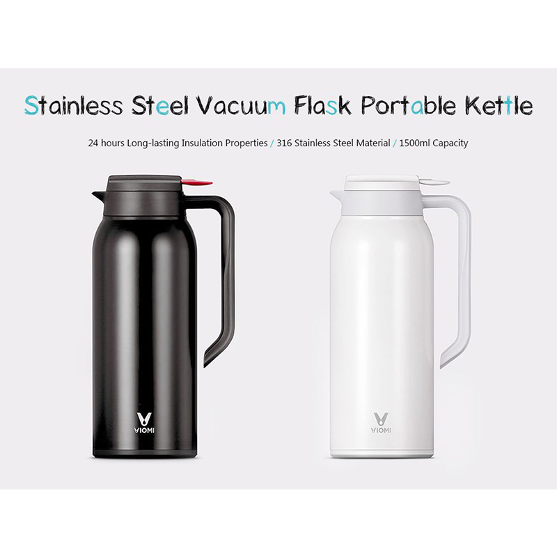 Picture of Xiaomi VIOMI 1.5L Thermo Mug Stainless Steel Vacuum Flask 24 Hours-Black