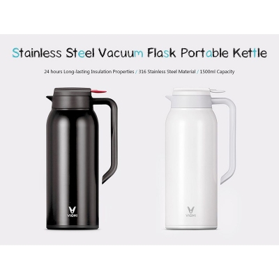 Picture of Xiaomi VIOMI 1.5L Thermo Mug Stainless Steel Vacuum Flask 24 Hours-Black