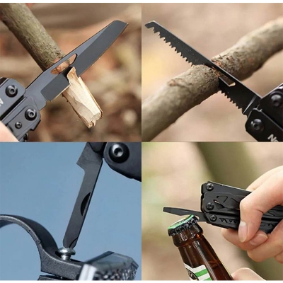 Picture of Xiaomi Nextool NE0123 Outdoor Multifunctional Tool 10 in 1 Stainless Steel Knife-Black
