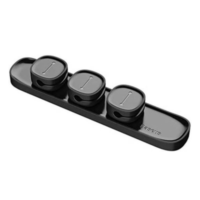 Picture of Baseus Cable Organizer Magnetic Cable Management USB Cables Holder Silicione Flexible Desktop Clips-Black