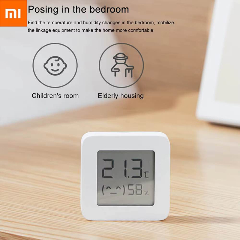 Picture of Xiaomi Smart LCD Screen Digital Thermometer 2 Wifi Bluetooth Temperature Humidity Sensor-White