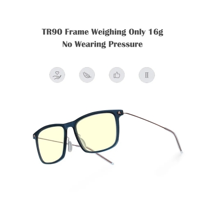 Picture of Xiaomi Mijia Computer Glasses Pro Anti Blue Rays UV TR90 Metal Frame-Black