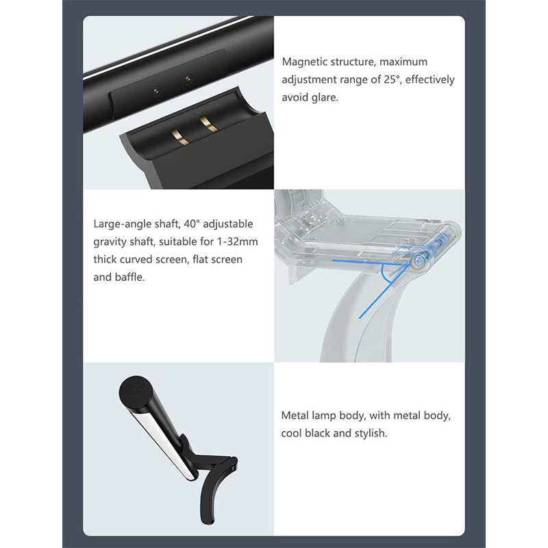 Picture of Xiaomi Eye Care Computer Monitor Light Bar USB LED Screen Hanging Lamp-Black