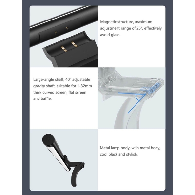 Picture of Xiaomi Eye Care Computer Monitor Light Bar USB LED Screen Hanging Lamp-Black