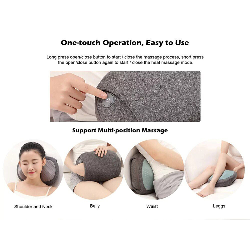 Picture of Xiaomi Lefan Smart Wireless 3D Massage Pillow One-touch Operation-Black