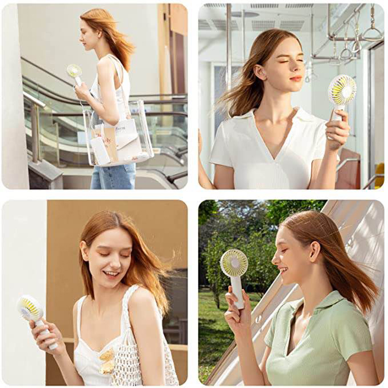 Picture of JISULIFE FA21 Handheld Fan Portable Small Fan with 3 Speeds-White