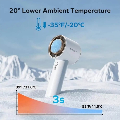 Picture of Momax Ultra Freeze Portable Icy Cooling Fan-White