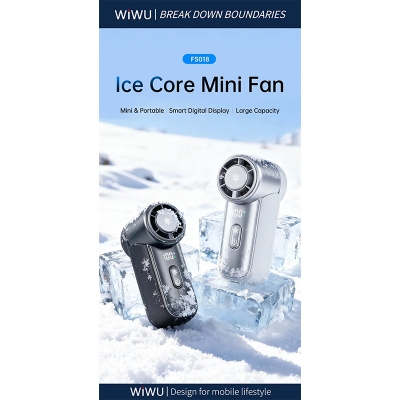 Picture of WiWU FS018 Ice Core Mini Handheld High-speed Fan-Silver