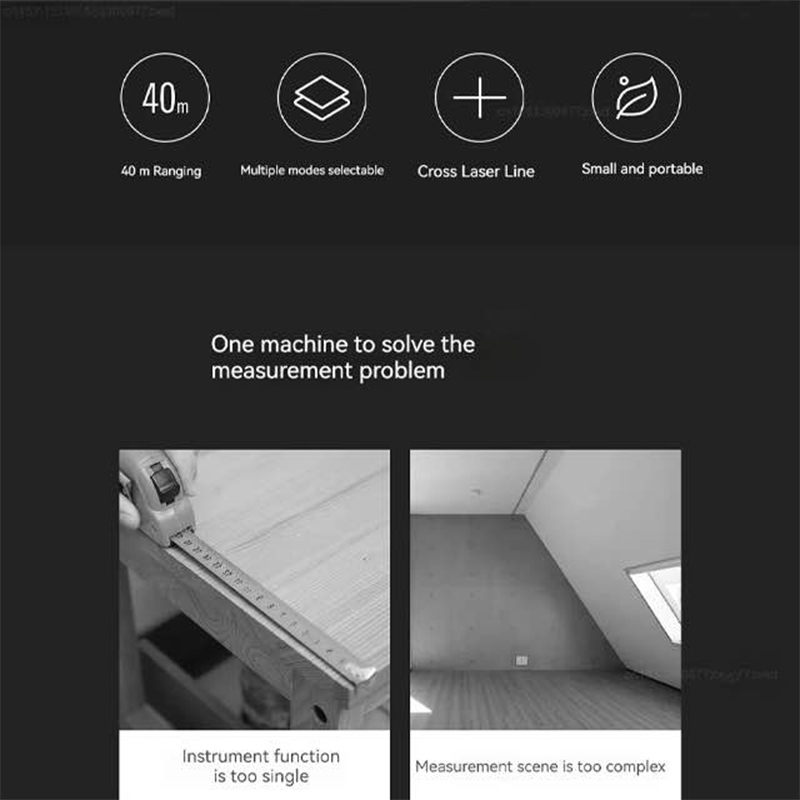 Picture of Xiaomi RONGUAN LR1-Z40 ProTap 2-In-1 Laser Rangefinder-Black