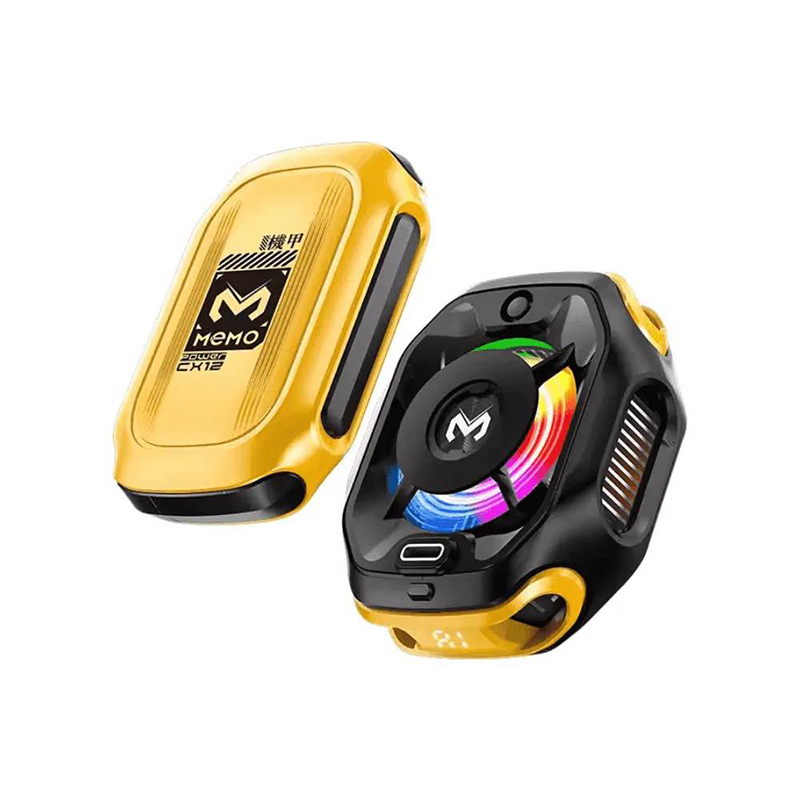 Picture of MEMO CX12 Mobile Phone Cooler Radiator with Digital Display and Battery-Yellow