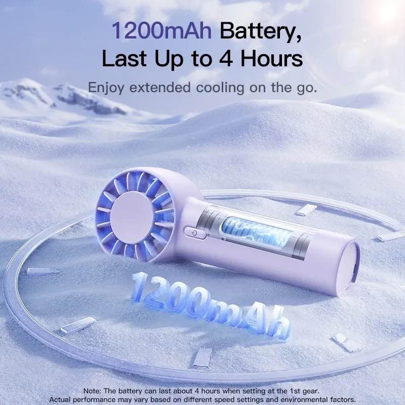 Picture of Baseus Fan GoTrip DT1 Mini Turbine Handheld Fan-Blue