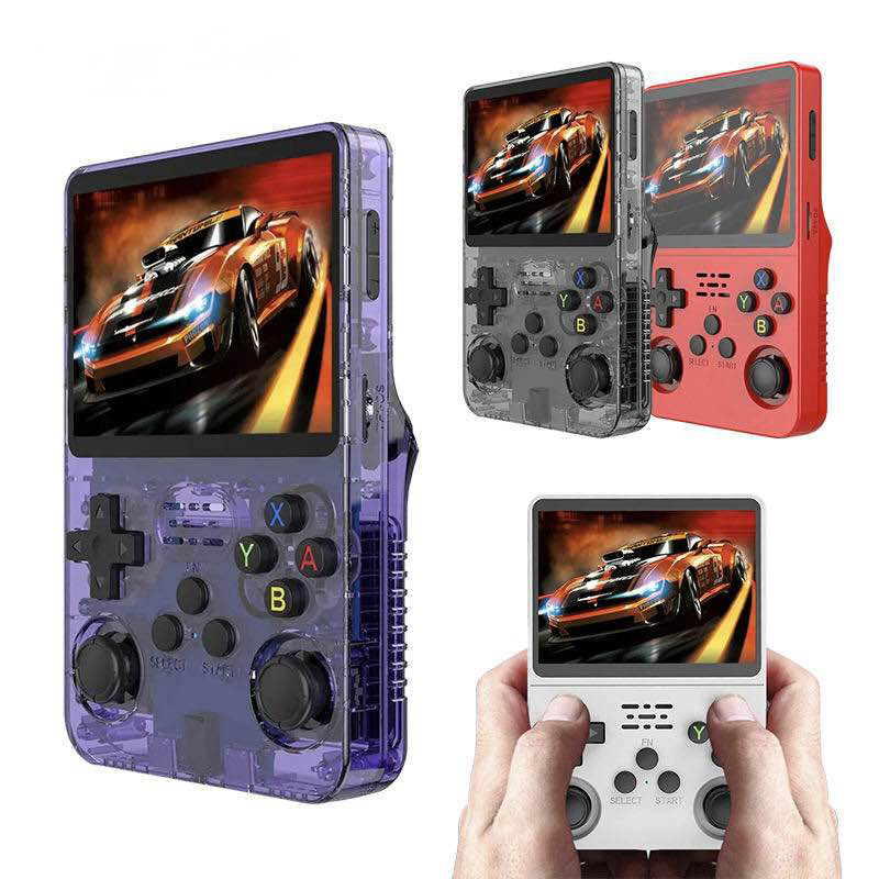 Picture of R36HD Handheld Game Consoles with 2X HIGH-QUALITY IPS Display-Clear Purple