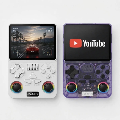 Picture of J36 Ultra All-in-One Handheld Gaming Console WiFi & YouTube Streaming and Global Network Connection support-White