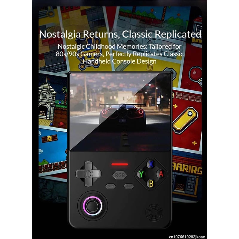 Picture of Lenovo G02 Handheld Game Console Linux Retro Video Games Player 4000mAh Support Many Classic Games With 60Hz Amoled Quality IPS Screen-Black