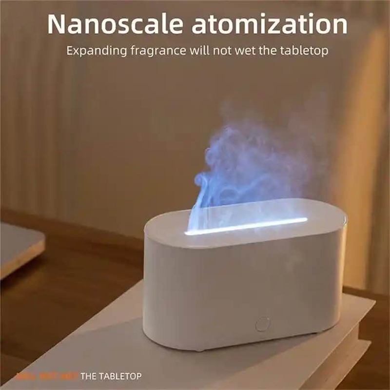 Picture of JF-215 Mini Flame Humidifier Colorful Breathing Ambience-White