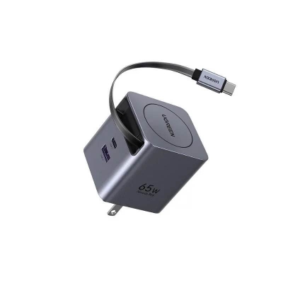 Picture of UGREEN X615 65W /45WGaN Fast Charger with Retractable USB-C Cable 65826-65W Black