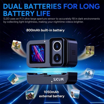 Picture of SJCAM SJ20 Dual Lens Action Camera Full Combo-Black