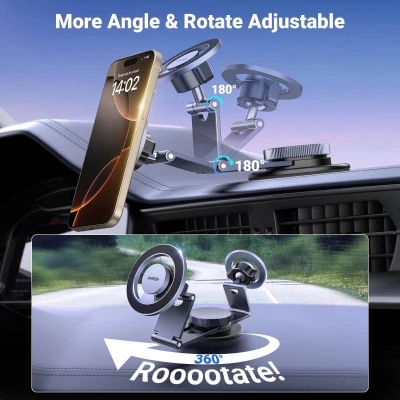 Picture of UGREEN Magnetic 360 Rotatable Retractable Car Phone Holder Metal 45577-Black