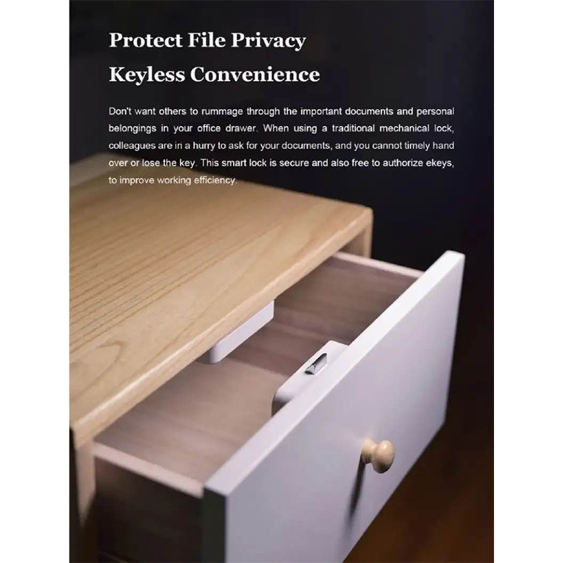 Picture of YEELOCK Smart Drawer Cabinet Lock Keyless APP Control Anti-Theft Child Safety Security Lock-White