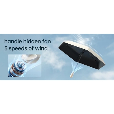 Picture of JISULIFE FA52 Umbrella With Cooling Fan-Black