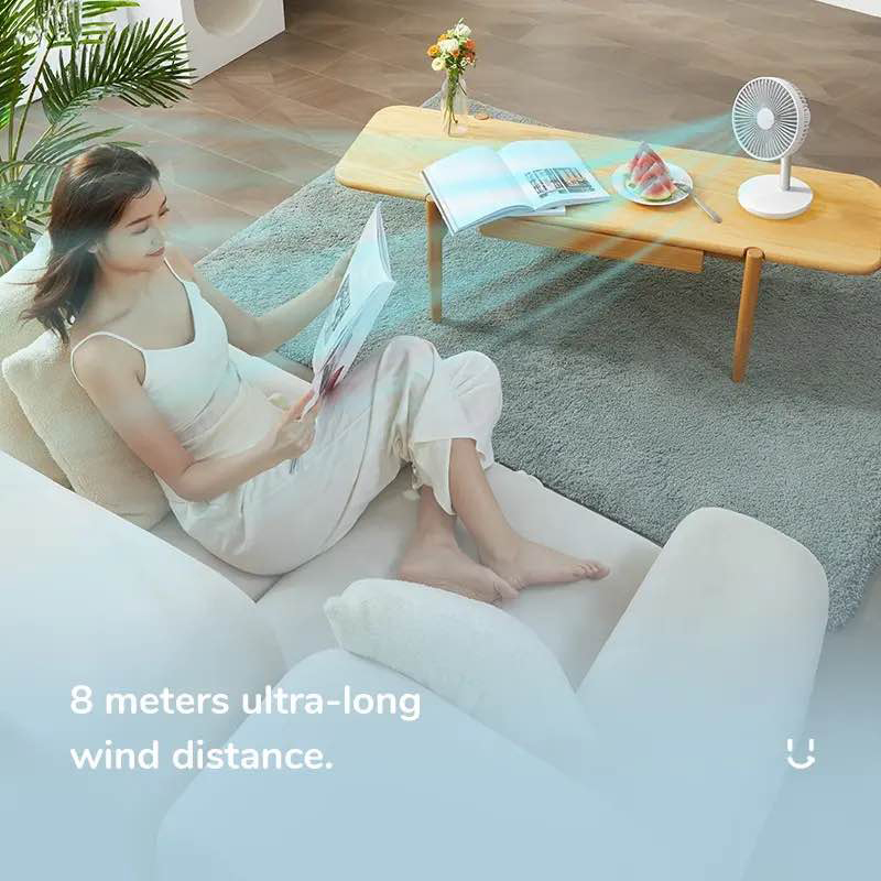 Picture of JISULIFE FA13P Portable Oscillating Fan (8000 mAh) Updated Version-White