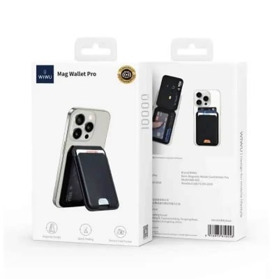 Picture of WiWU Mag Wallet Pro MW-003 PU Leather Card Holder and Stand-Blue