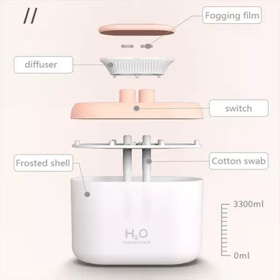 Picture of H2O Double Nozzle Humidifier 3300ml-White