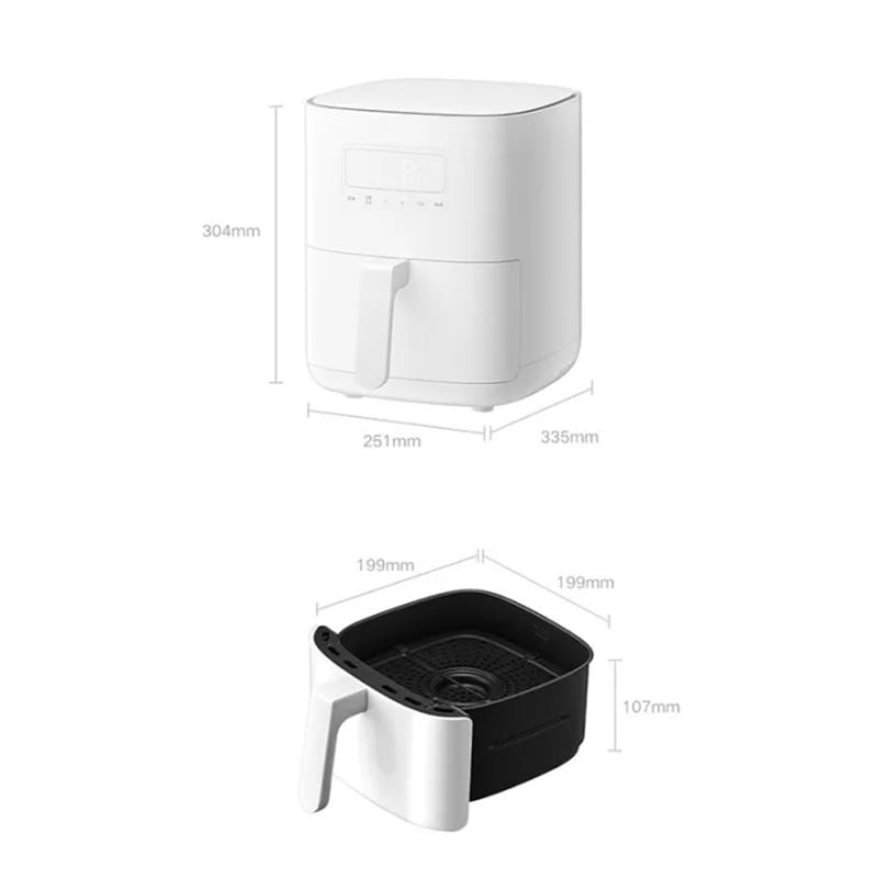 Picture of Xiaomi Mijia MAF03 Smart Air Fryer 4L App Control 1500W Oil Free Cooking Healthy Kitchen Appliance-White