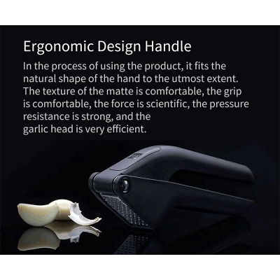Picture of HUOHOU Kitchen Garlic Presser Manual Garlic Crusher Kitchen Tool-Black