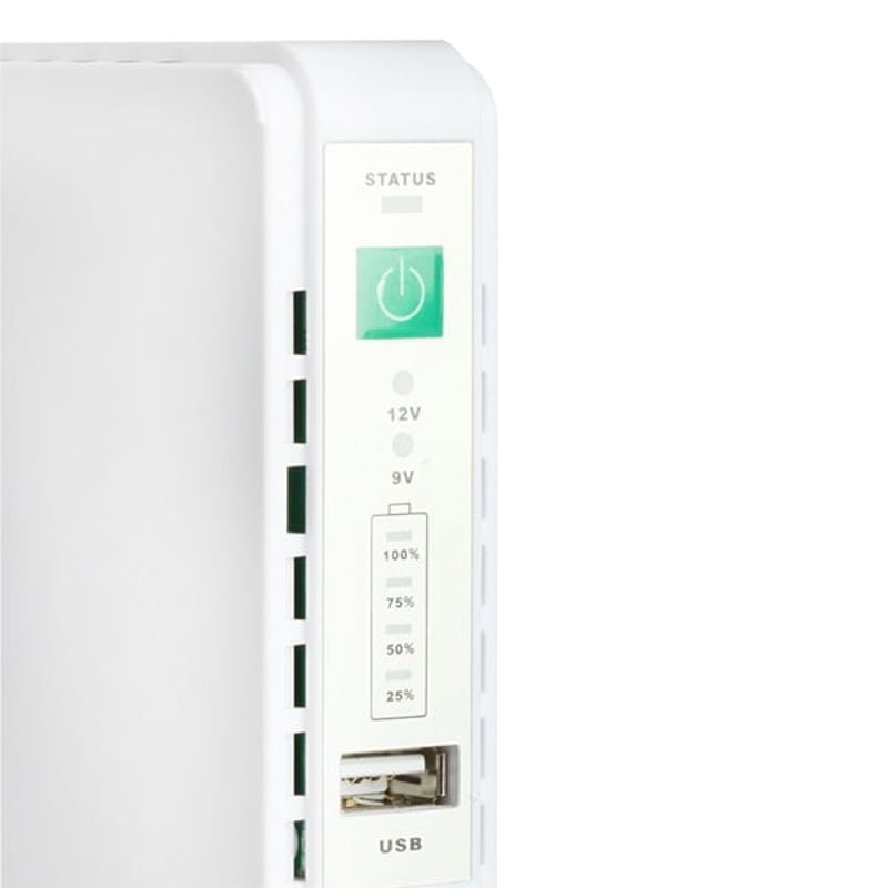 Picture of SKE POE 432P Mini DC UPS 25Watt 5v 9v 12v & PoE support 15/24v (10400MAH UPDATE VERSION-White