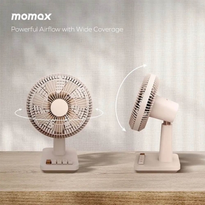 Picture of Momax 1°Pod Desktop Wireless Ultra Quiet Mini Fan-Grey