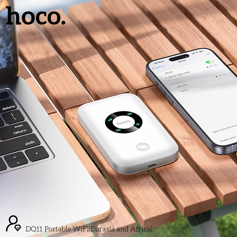 Picture of Hoco DQ11 4G Pocket Router WiFi 6 | 12-Hour Backup | Supports All BD SIM-White