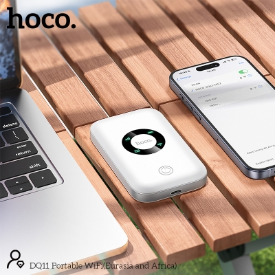 Picture of Hoco DQ11 4G Pocket Router WiFi 6 | 12-Hour Backup | Supports All BD SIM-White