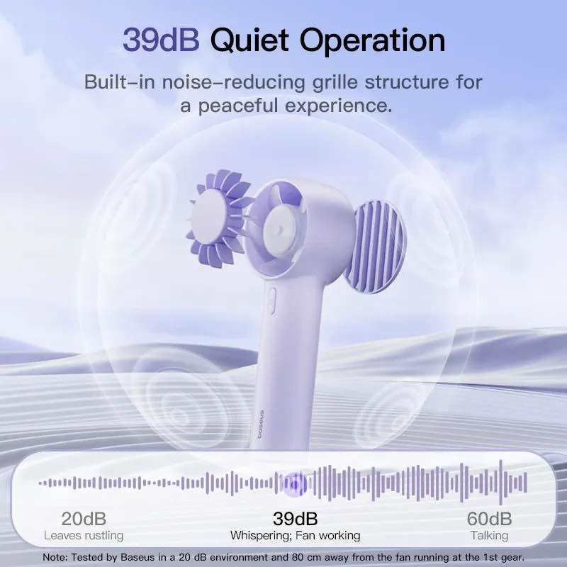 Picture of Baseus Fan GoTrip DT1 Mini Turbine Handheld Fan-Blue