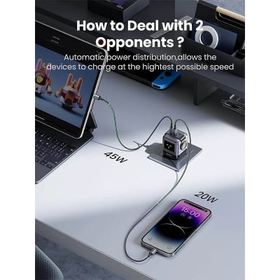 Picture of Ugreen Nexode RG 65W USB C GaN Charger-Grey