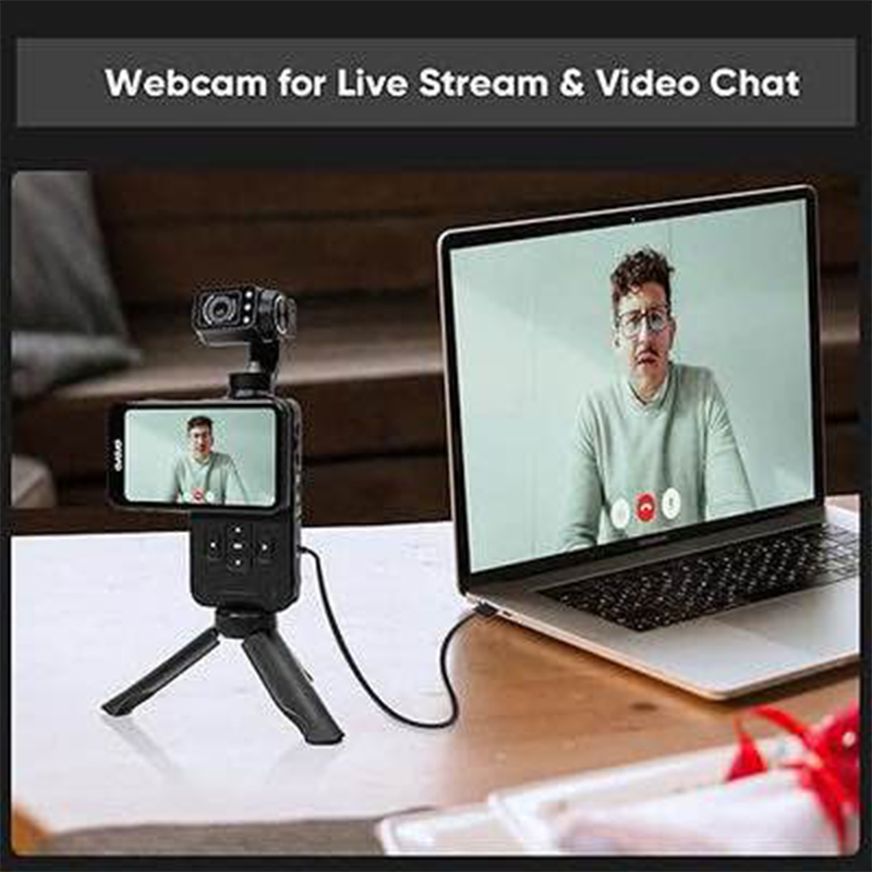 Picture of Ordro M5 5K Pocket Gimbal Camera with IR Night Vision-3-Axis Stabilized Handheld Vlog Camcorder-Black