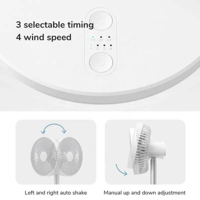 Picture of JISULIFE FA13P Portable Oscillating Fan (8000 mAh) Updated Version-White