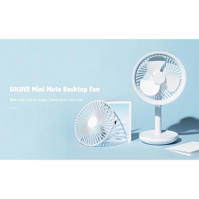 Picture of Xiaomi Original Solove F5 Desktop Stand Fan 4000 mAh Battery | Original Quality-Black
