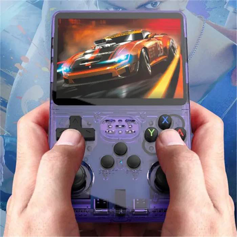 Picture of R36S Retro Game Console 64GB 21000+ Games Linux and PSP Gaminig System 3.5 Inch IPS Screen Portable Pocket Game Player for Kids B Easy to Use-Black