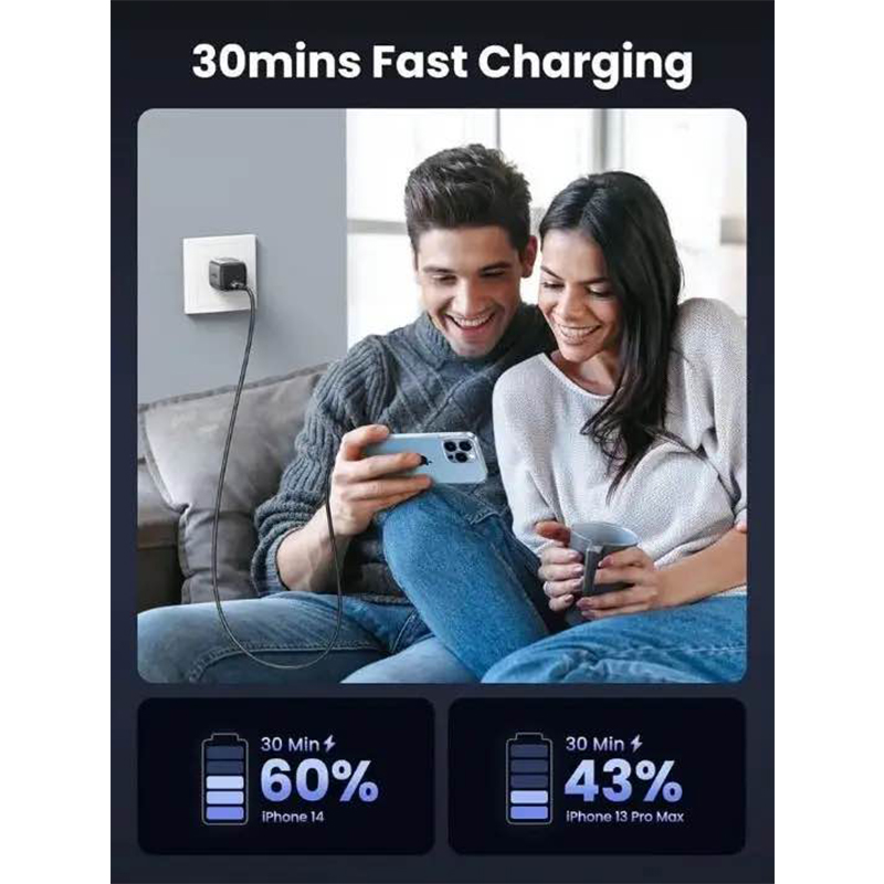 Picture of Ugreen Nexode X512 20W GaN II USB-C Wall Charger -55428-Black