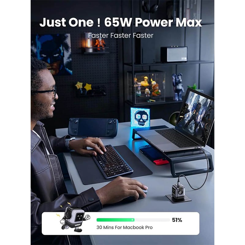 Picture of Ugreen Nexode RG 65W USB C GaN Charger-Grey