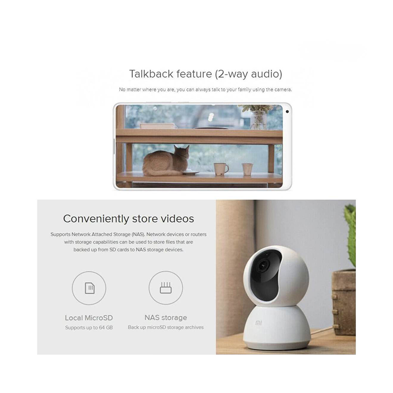 Picture of Xiaomi Mi MJSXJ05CM 360° Motion Detection WiFi Security Camera White-White
