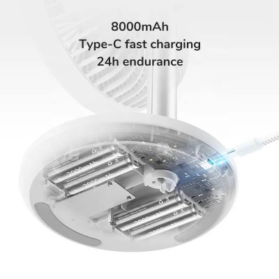 Picture of JISULIFE FA13P Portable Oscillating Fan (8000 mAh) Updated Version-White