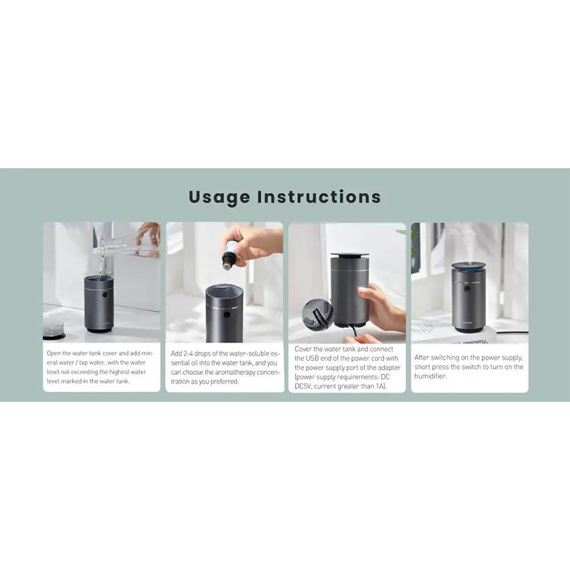 Picture of BASEUS Time Aromatherapy Machine Humidifier Car Air Freshener 75ML-Silver
